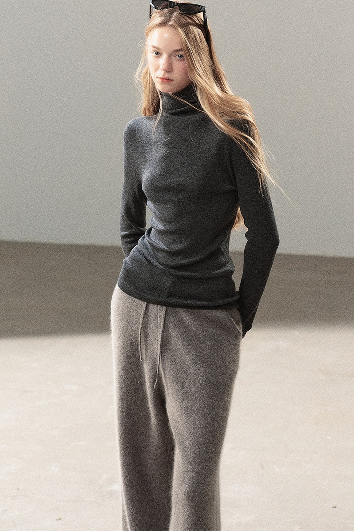 Mock Neck Knit Base Layer Top