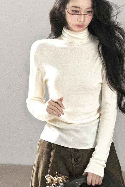 Mock Neck Knit Base Layer Top