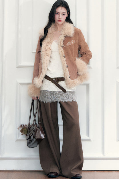 Eyelash Lace Velvet Texture Patchwork Layered Camisole