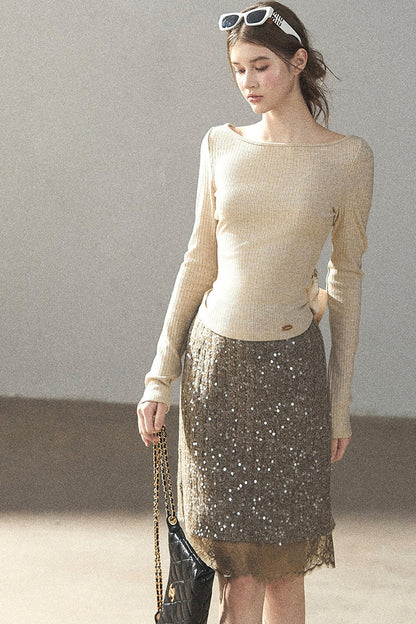 Whisper Bow Tie Knit Top