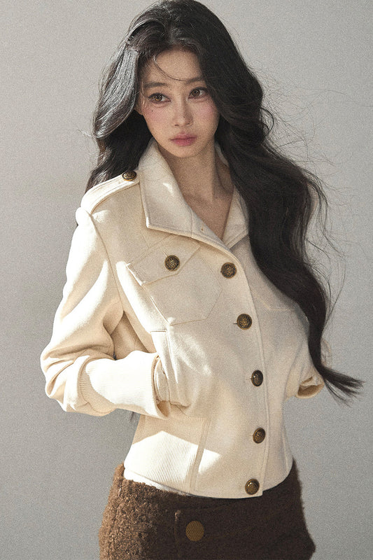 Vintage Faux Suede Short Jacket