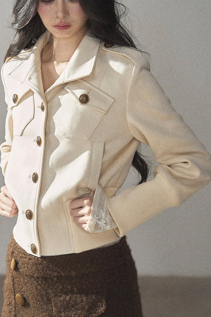 Vintage Faux Suede Short Jacket