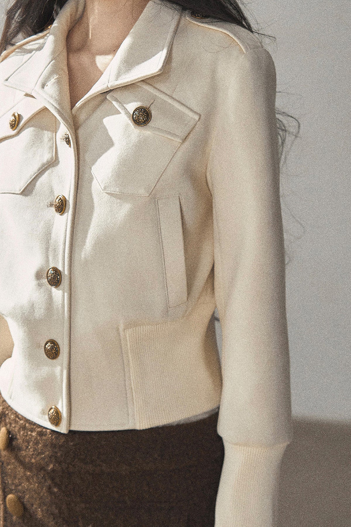 Vintage Faux Suede Short Jacket