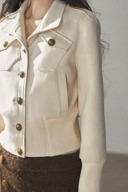 Vintage Faux Suede Short Jacket