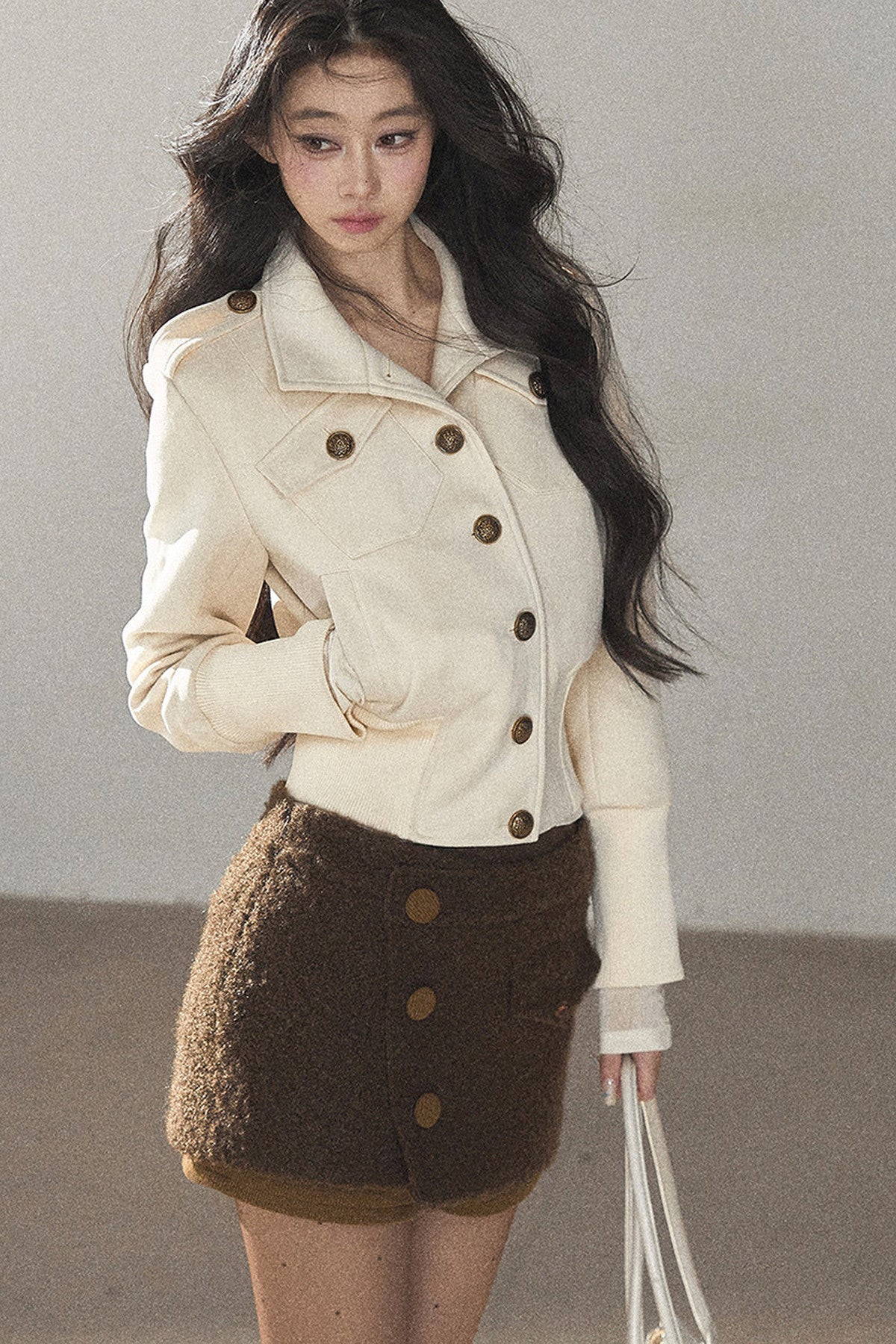 Vintage Faux Suede Short Jacket