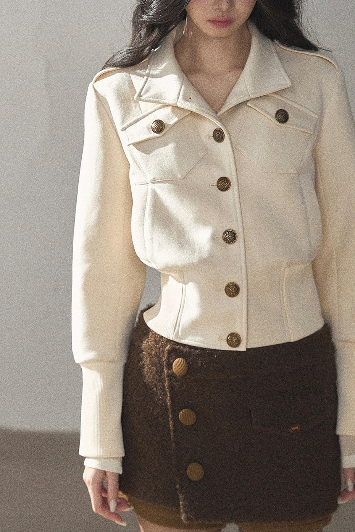Vintage Faux Suede Short Jacket
