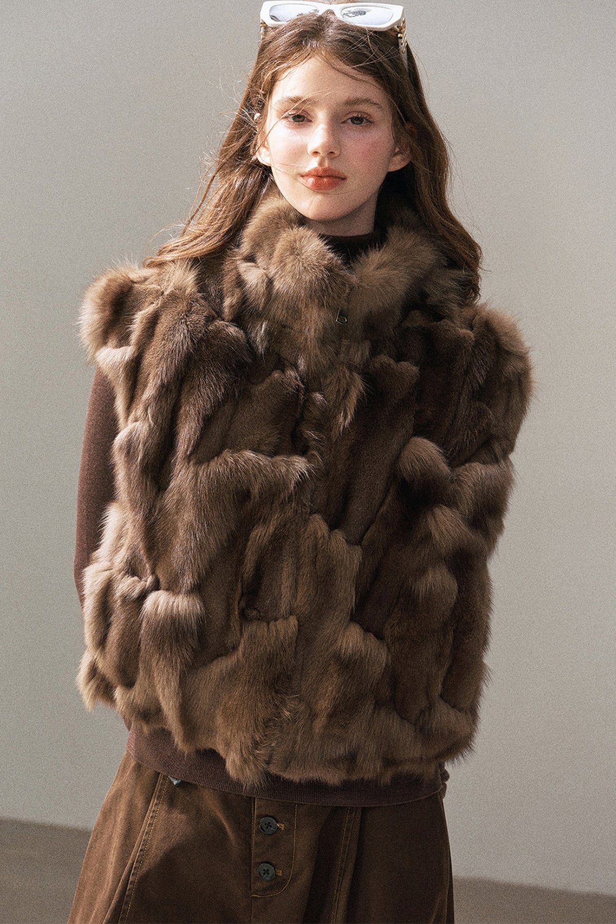 Real Fox Fur Vest