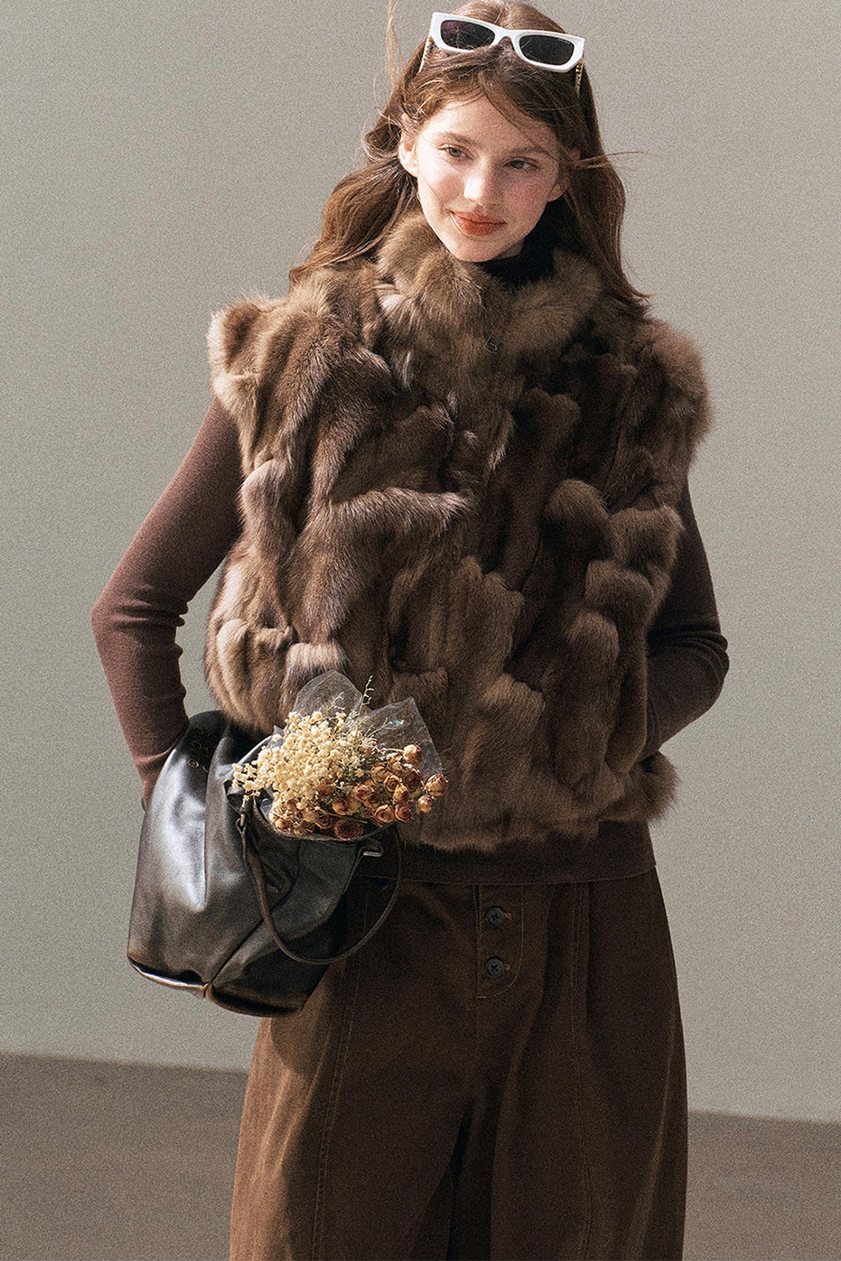 Real Fox Fur Vest