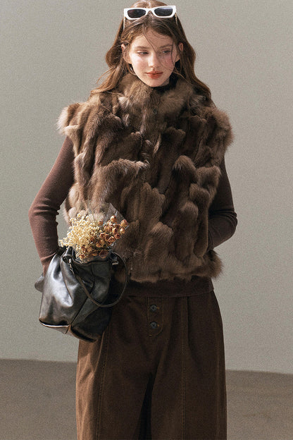 Real Fox Fur Vest