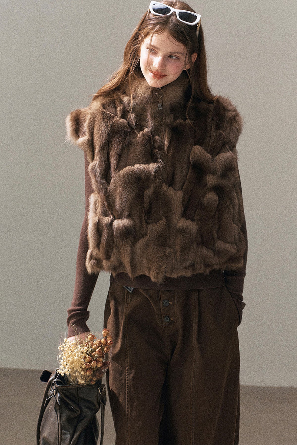 Real Fox Fur Vest