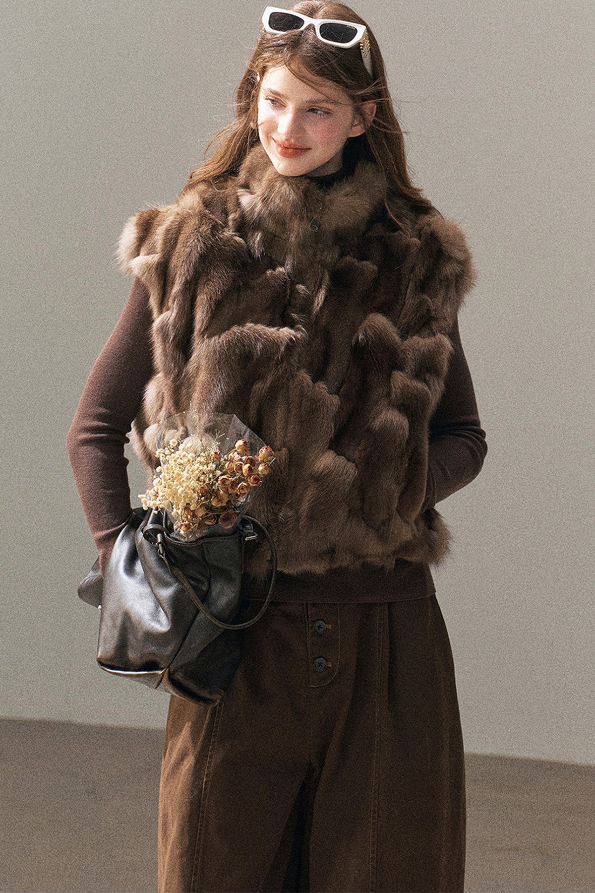 Real Fox Fur Vest