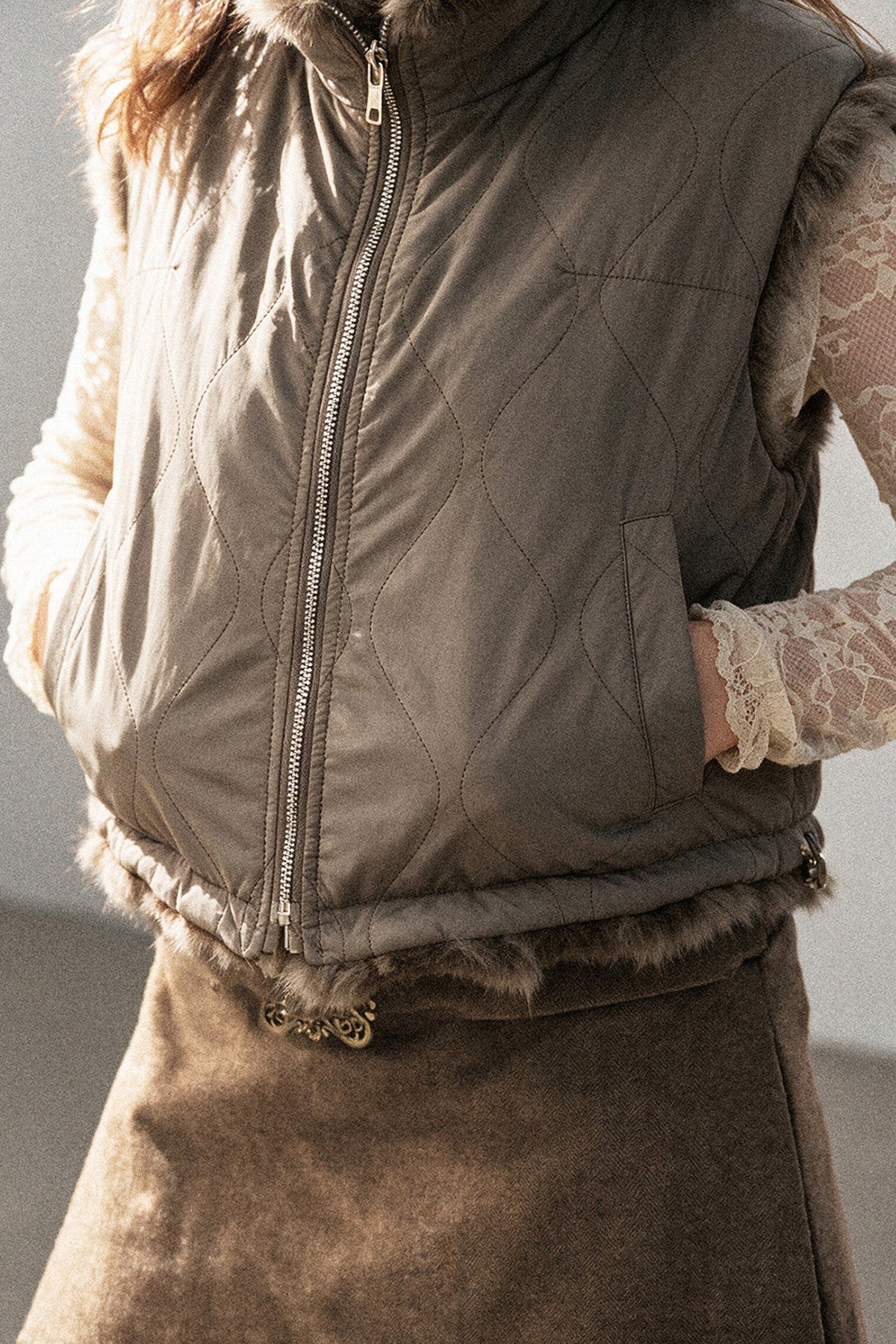 Real Fox Fur Vest