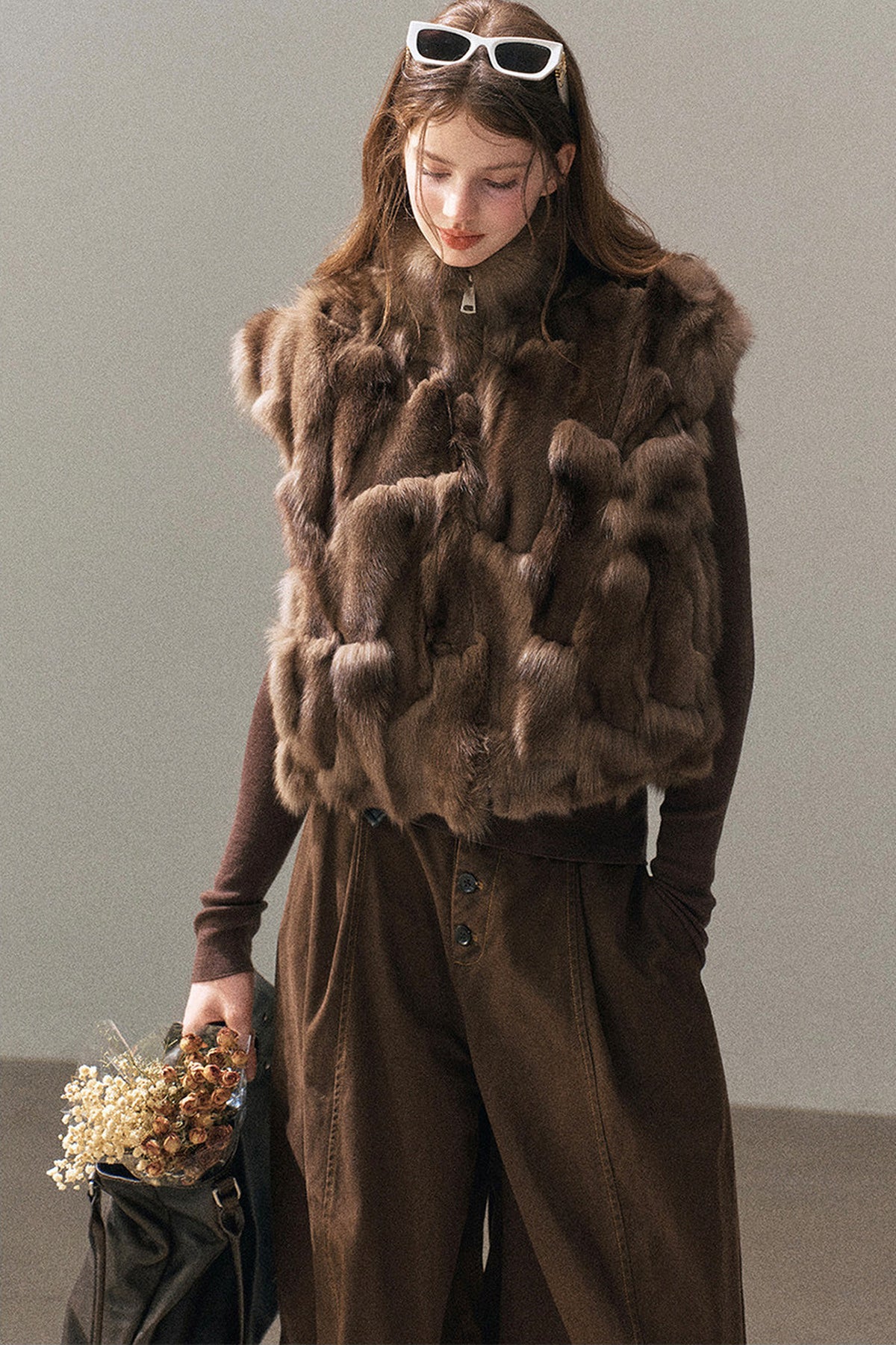 Real Fox Fur Vest
