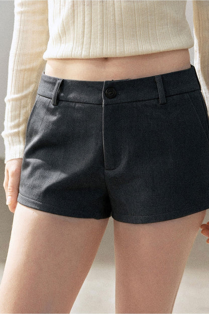 Dark Rock Gray Blazer and Shorts Set-Up