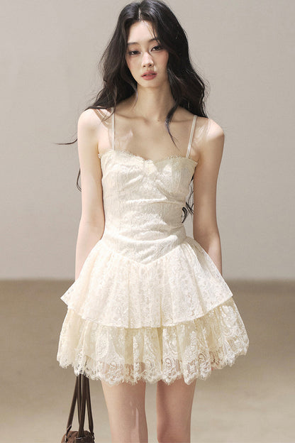 Lace Camisole Dress and Jacket Set-Up
