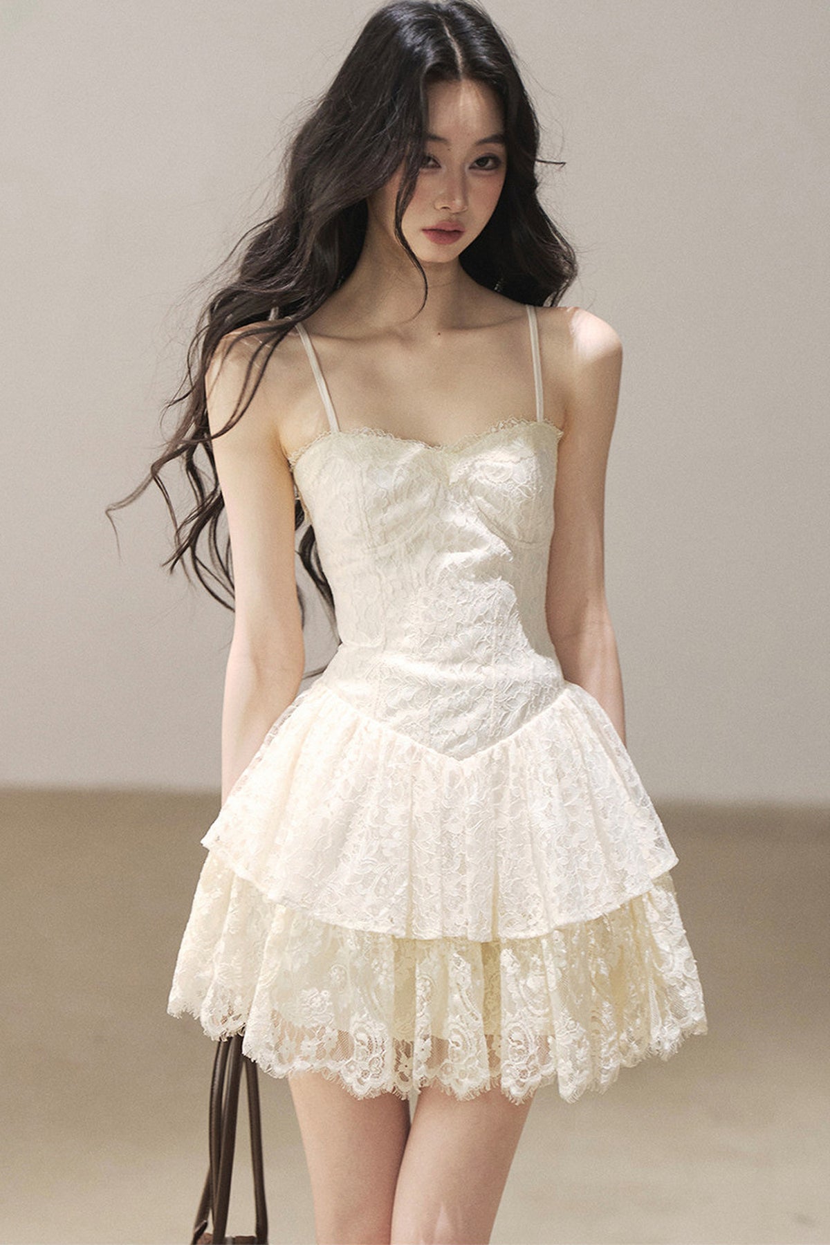 Lace Camisole Dress and Jacket Set-Up