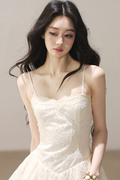 Lace Camisole Dress and Jacket Set-Up