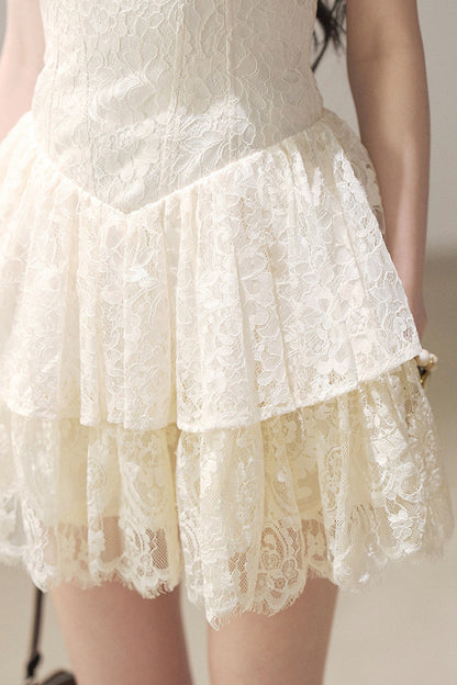 Lace Camisole Dress and Jacket Set-Up