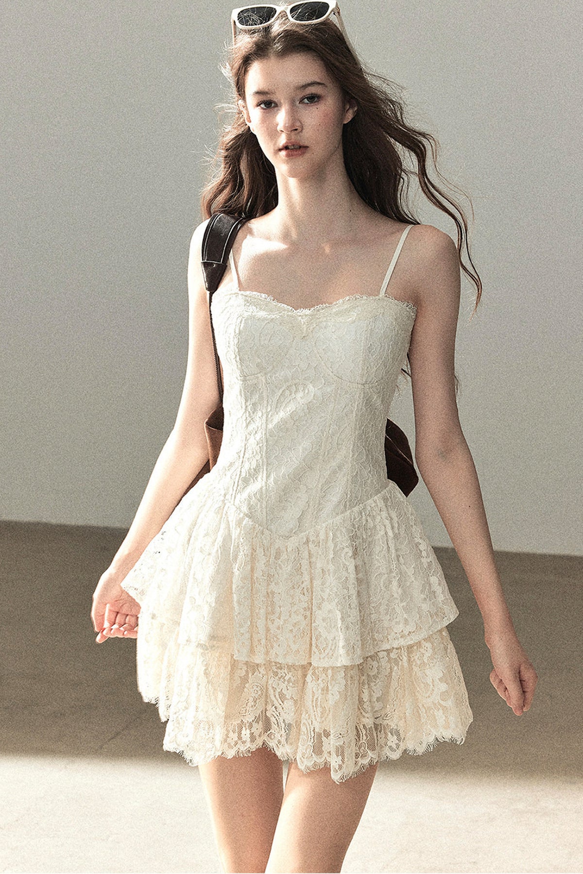 Lace Camisole Dress and Jacket Set-Up