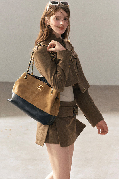 Wool Blend Jacket, Skirt and Top Set-Up