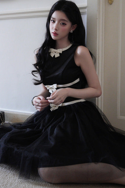 Sleeveless Bow A-Line Dress