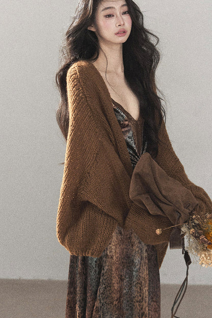 Leopard Print Velvet Strap Long Dress