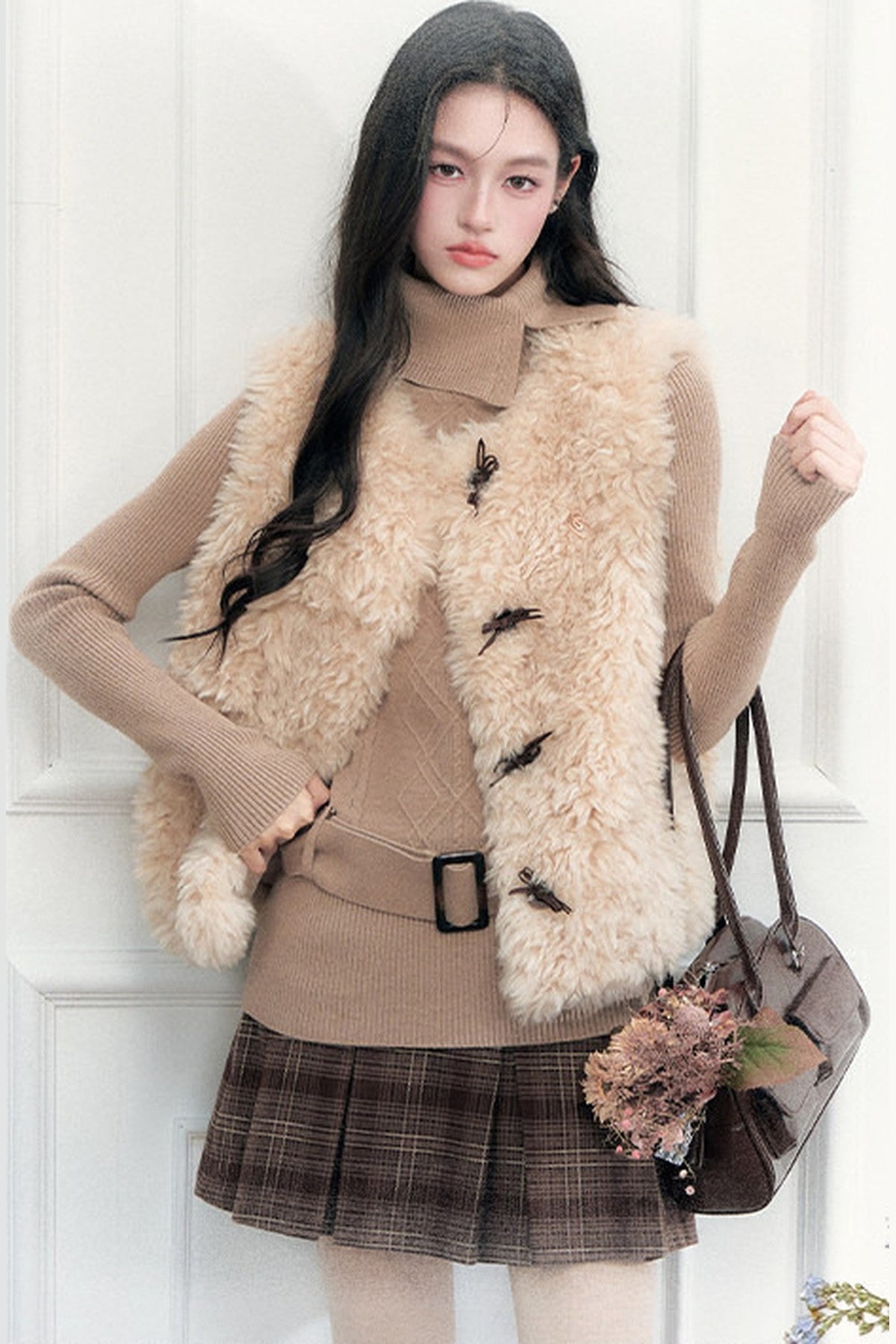 Belted Knit Sweater