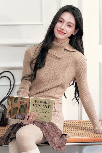 Belted Knit Sweater