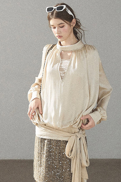 Straight Cut Sequin Lace Skirt
