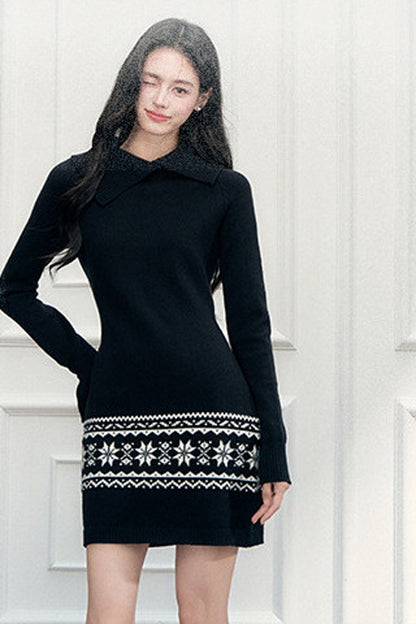 Fair Isle Knit Bodycon Dress