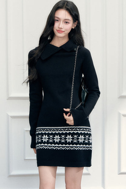 Fair Isle Knit Bodycon Dress
