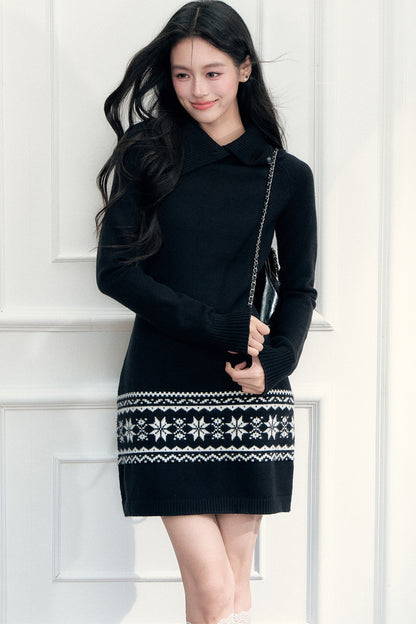 Fair Isle Knit Bodycon Dress