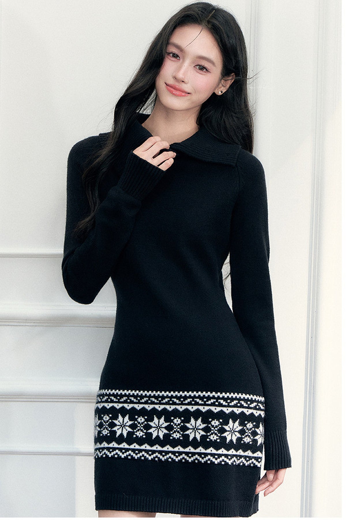 Fair Isle Knit Bodycon Dress