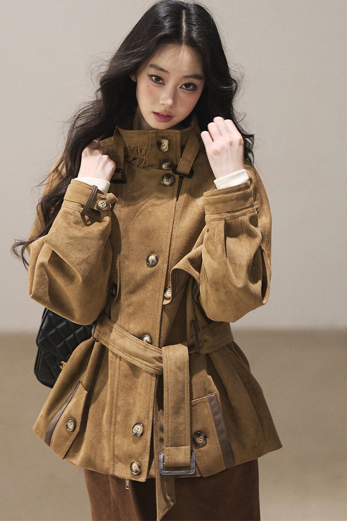 British Style Faux Suede Workwear Jacket