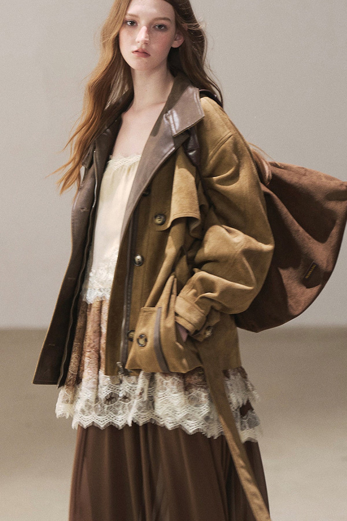 British Style Faux Suede Workwear Jacket