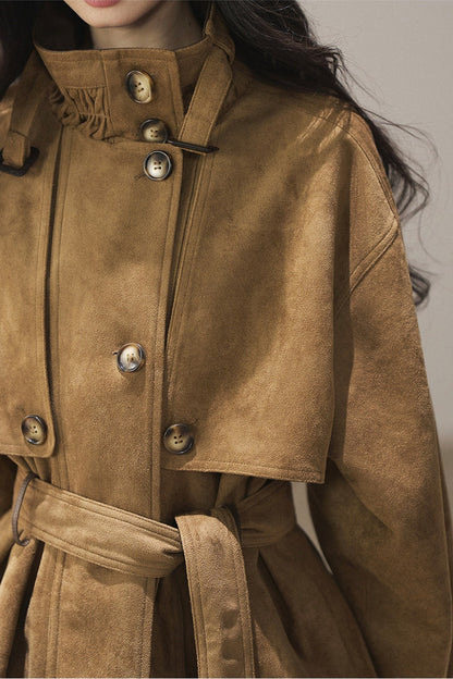 British Style Faux Suede Workwear Jacket