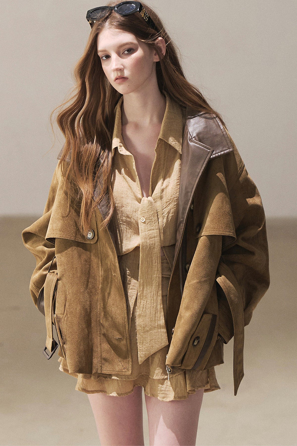 British Style Faux Suede Workwear Jacket