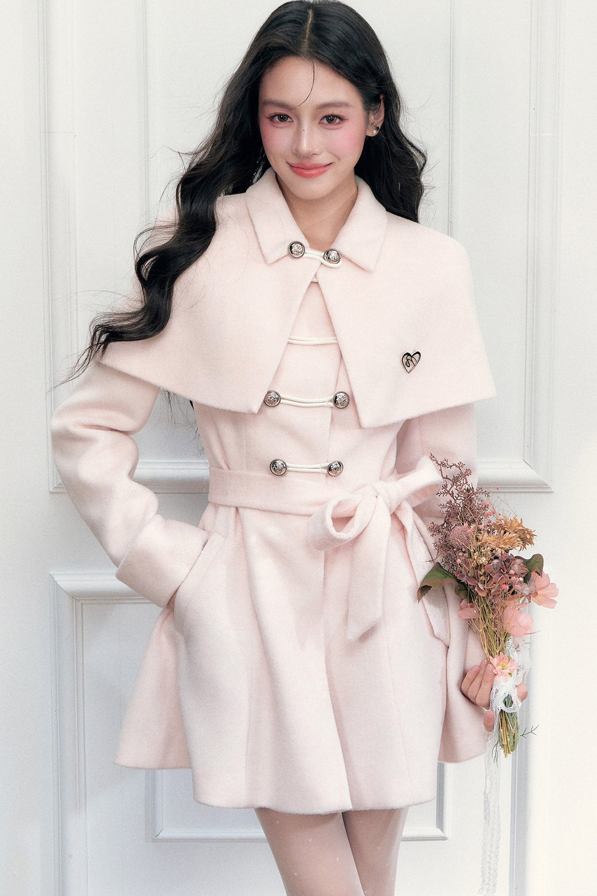 Napoleon Retro Knight-Style Woolen Cape Jacket Set-Up