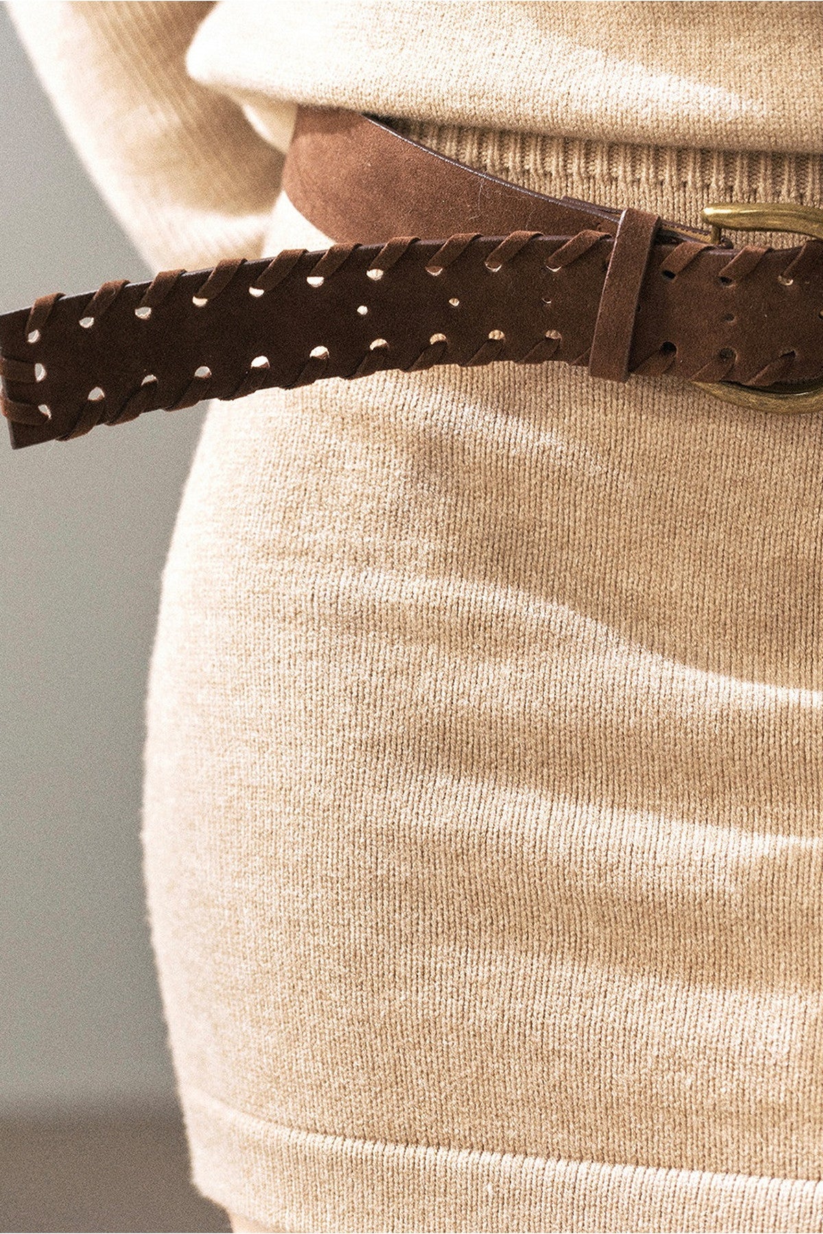 Wool Batwing Turtleneck Sweater Dress