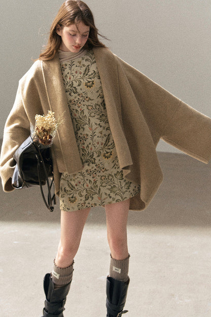 Double-Sided Woolen Shawl Coat