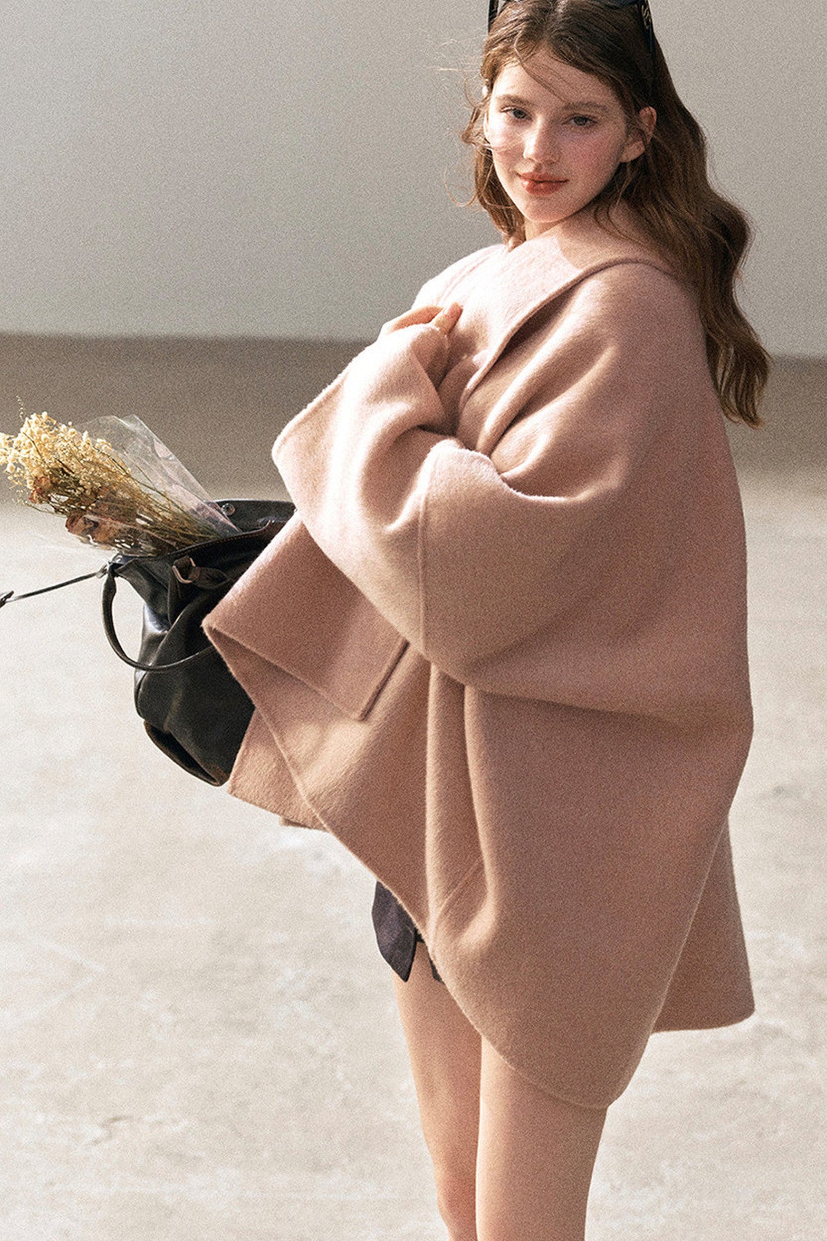 Double-Sided Woolen Shawl Coat
