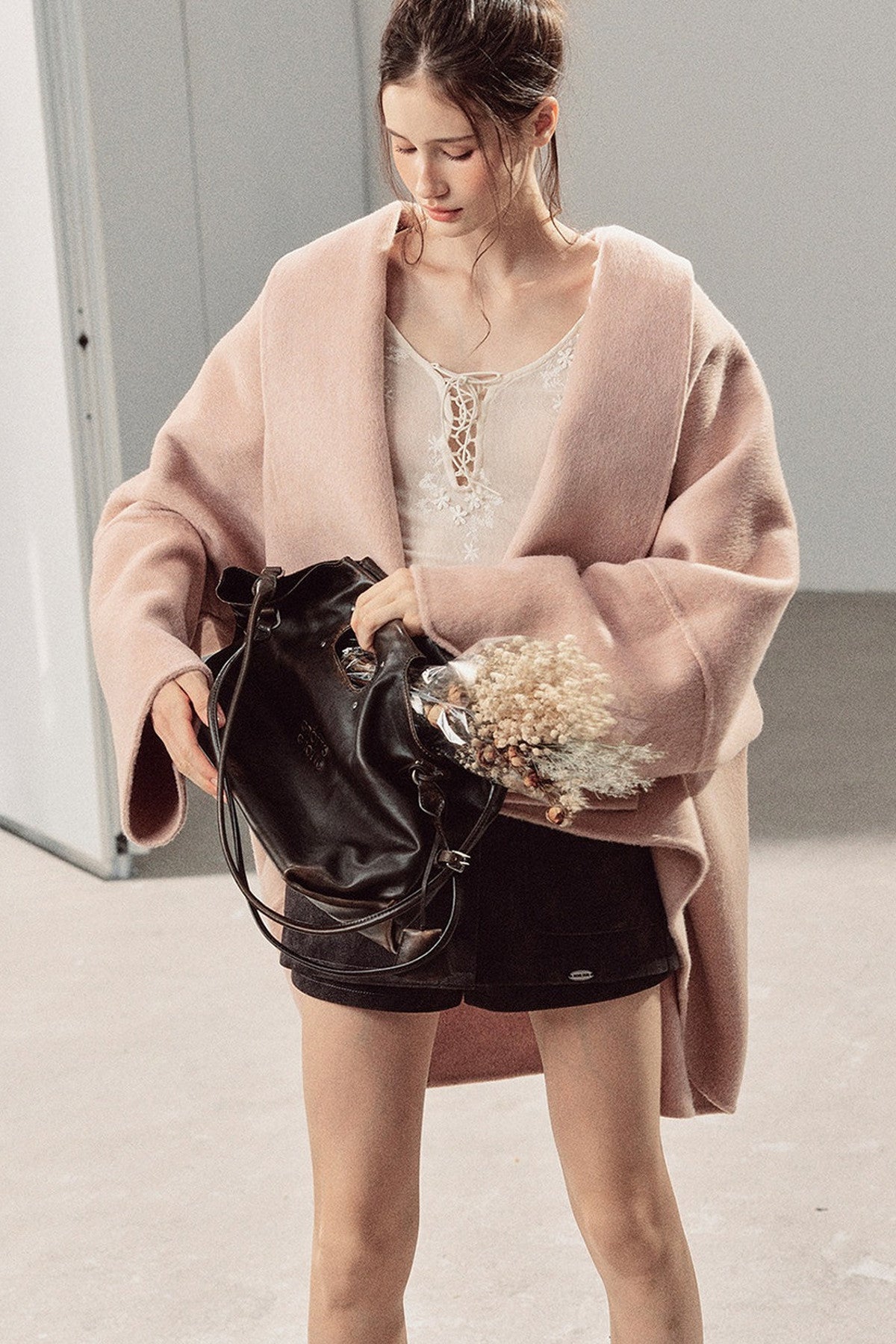 Double-Sided Woolen Shawl Coat