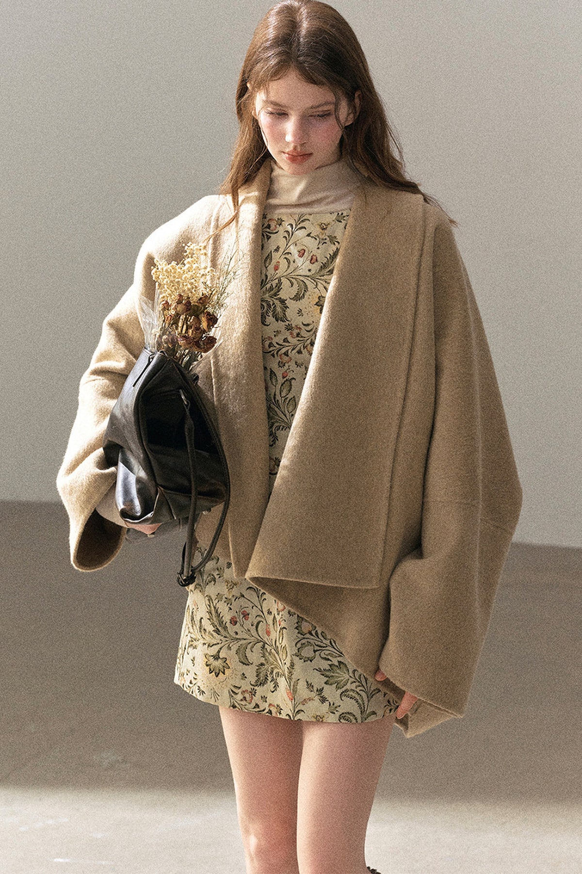Double-Sided Woolen Shawl Coat