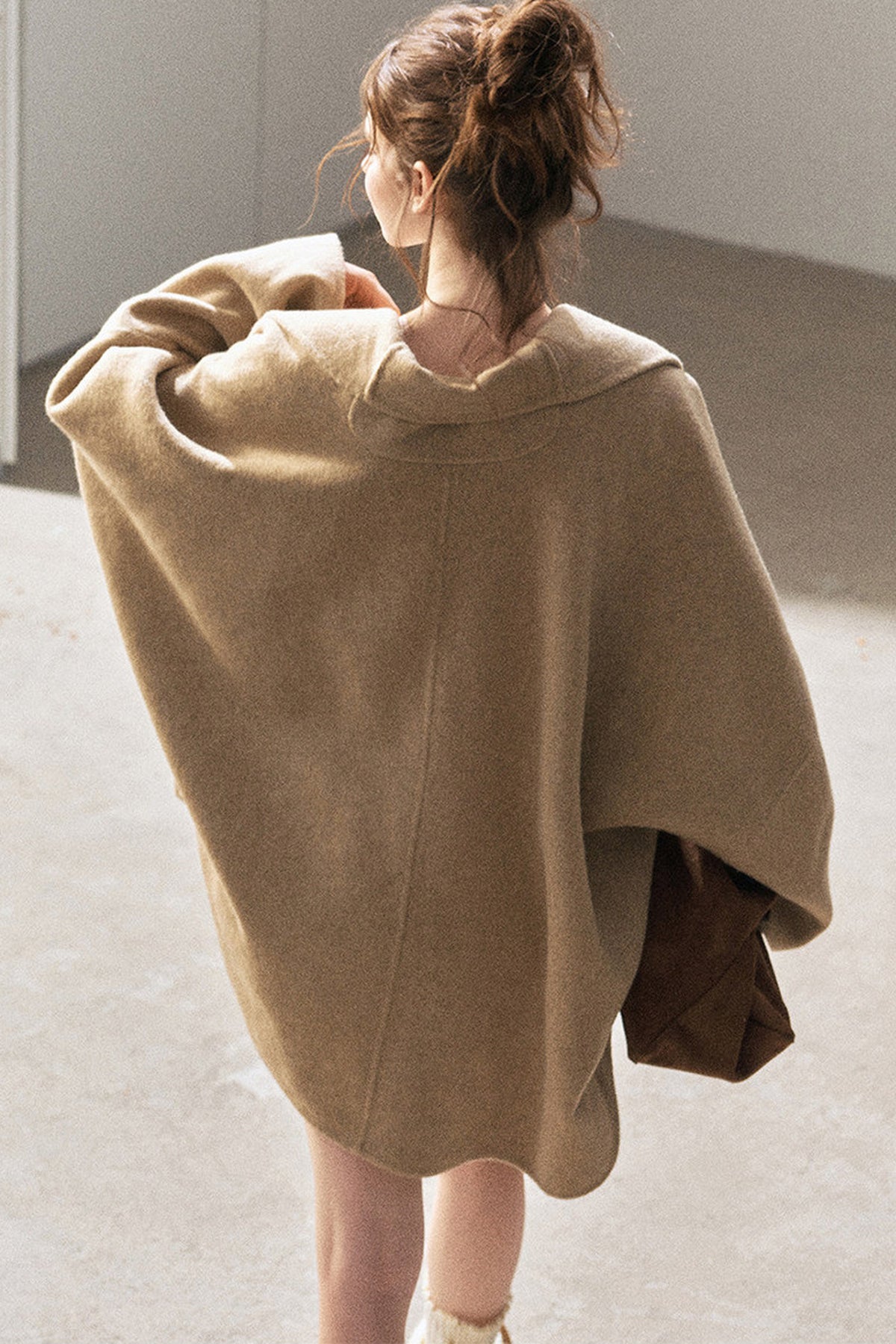 Double-Sided Woolen Shawl Coat