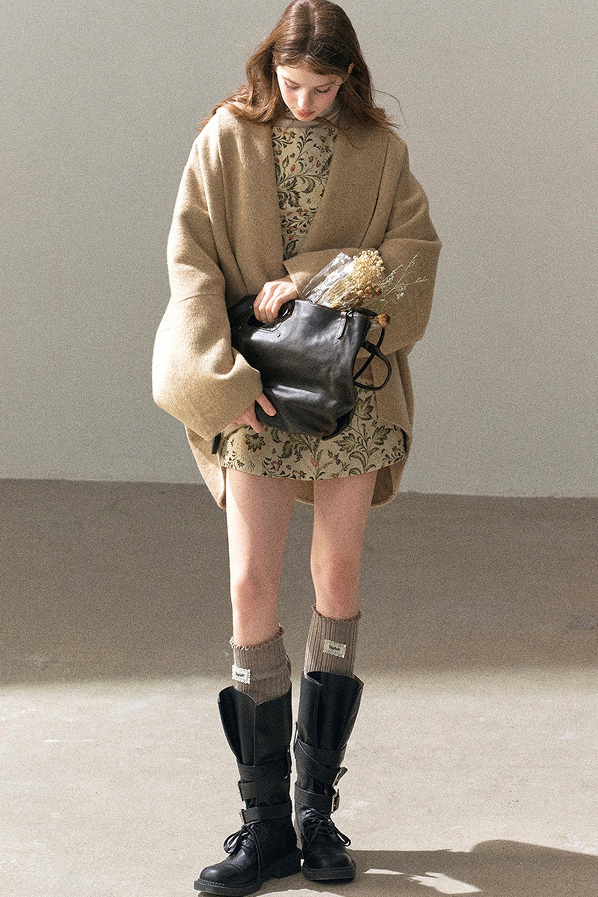 Double-Sided Woolen Shawl Coat