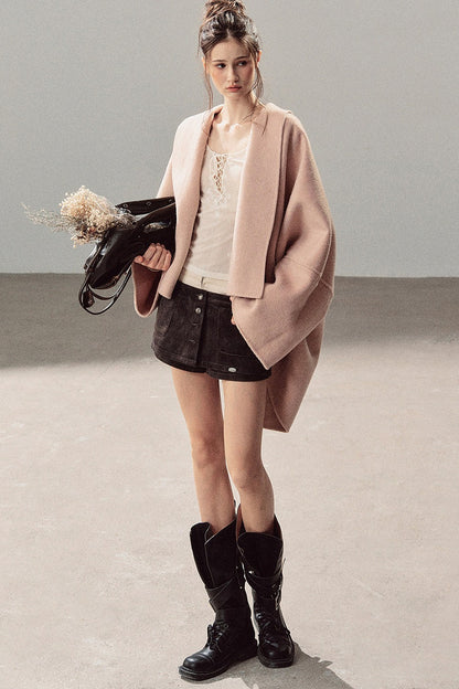 Double-Sided Woolen Shawl Coat