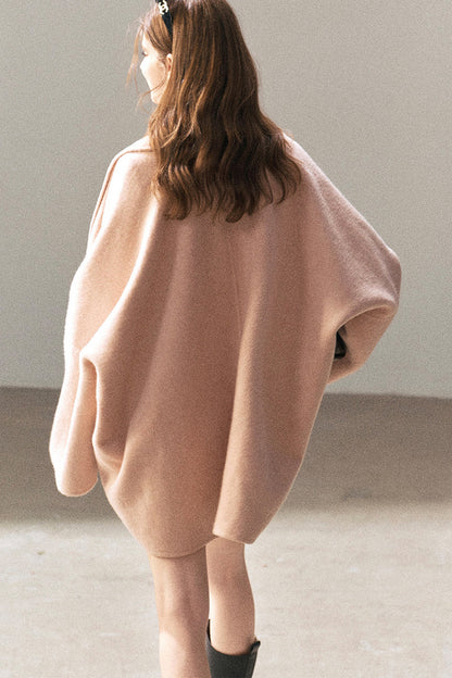 Double-Sided Woolen Shawl Coat