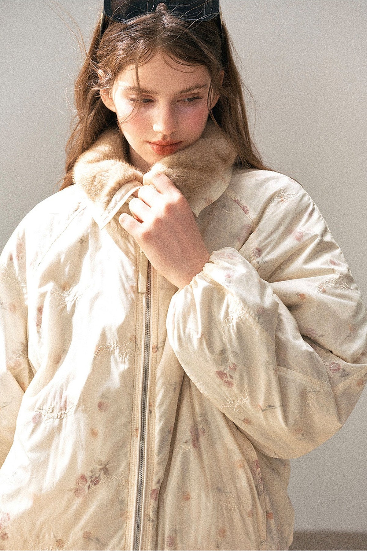 Double-Sided Reversible Floral Lapel Jacket