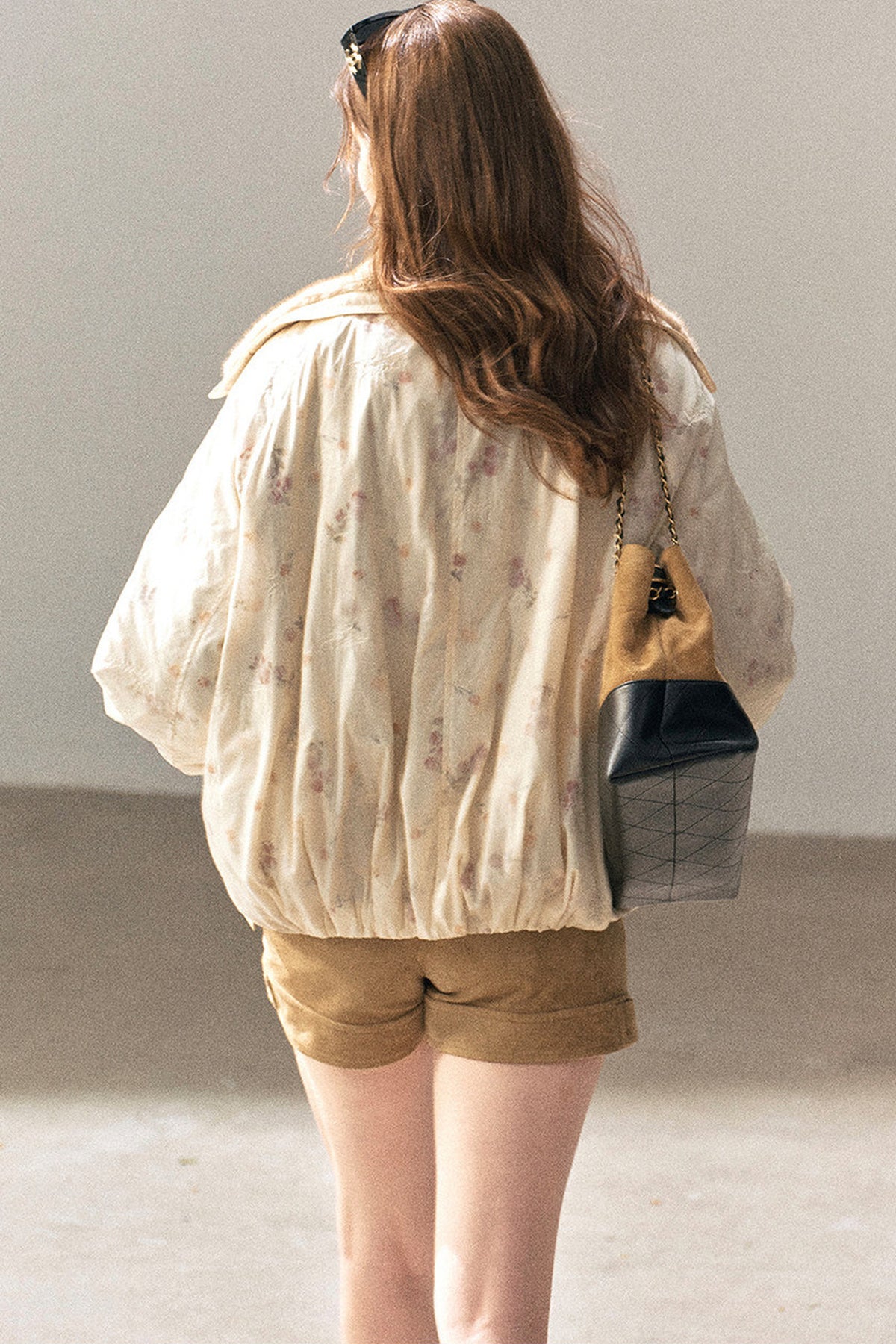 Double-Sided Reversible Floral Lapel Jacket