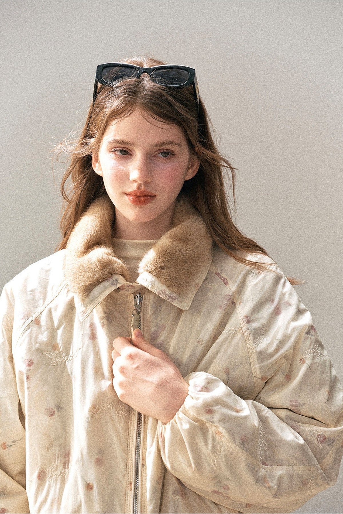 Double-Sided Reversible Floral Lapel Jacket